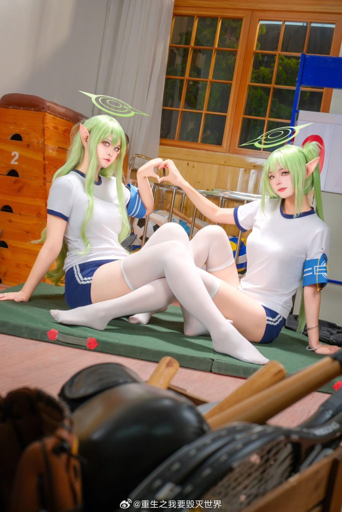 图片[14]-cosplay  蔚蓝档案-铁道双子 sensei~ 想要一起打网球还是排球？